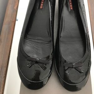 Prada Patent Leather Ballet Slippers - Size 39